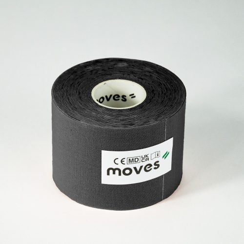 Moves kinesiotape 5 cm x 5 m | zwart
