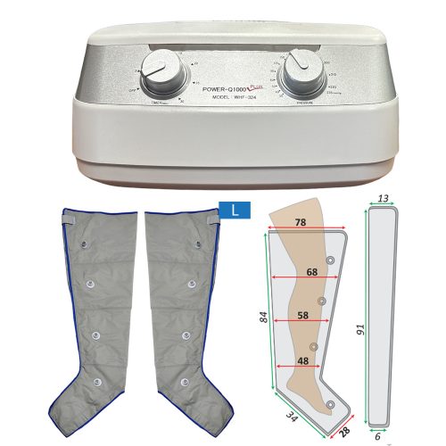 Power Q-1000 Plus voet lymfoedeem behandelset maat L