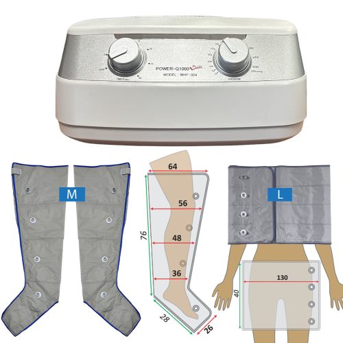 Power Q-1000 Plus set - M-beenpaar en L taillemanchet