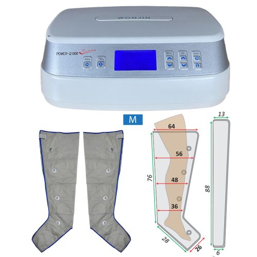 Power Q-1000 Premium set voor beenlymfoedeembehandeling, maat M