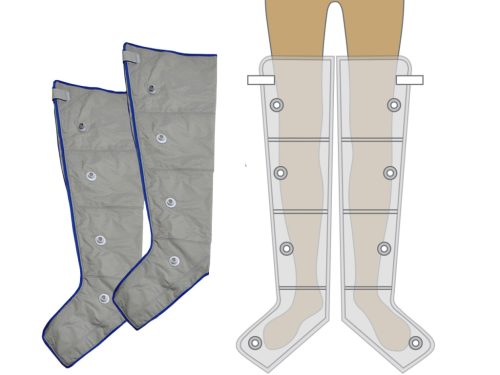 Paar beenmanchetten maat M, 4-luchtkamers, voor PQ-1000